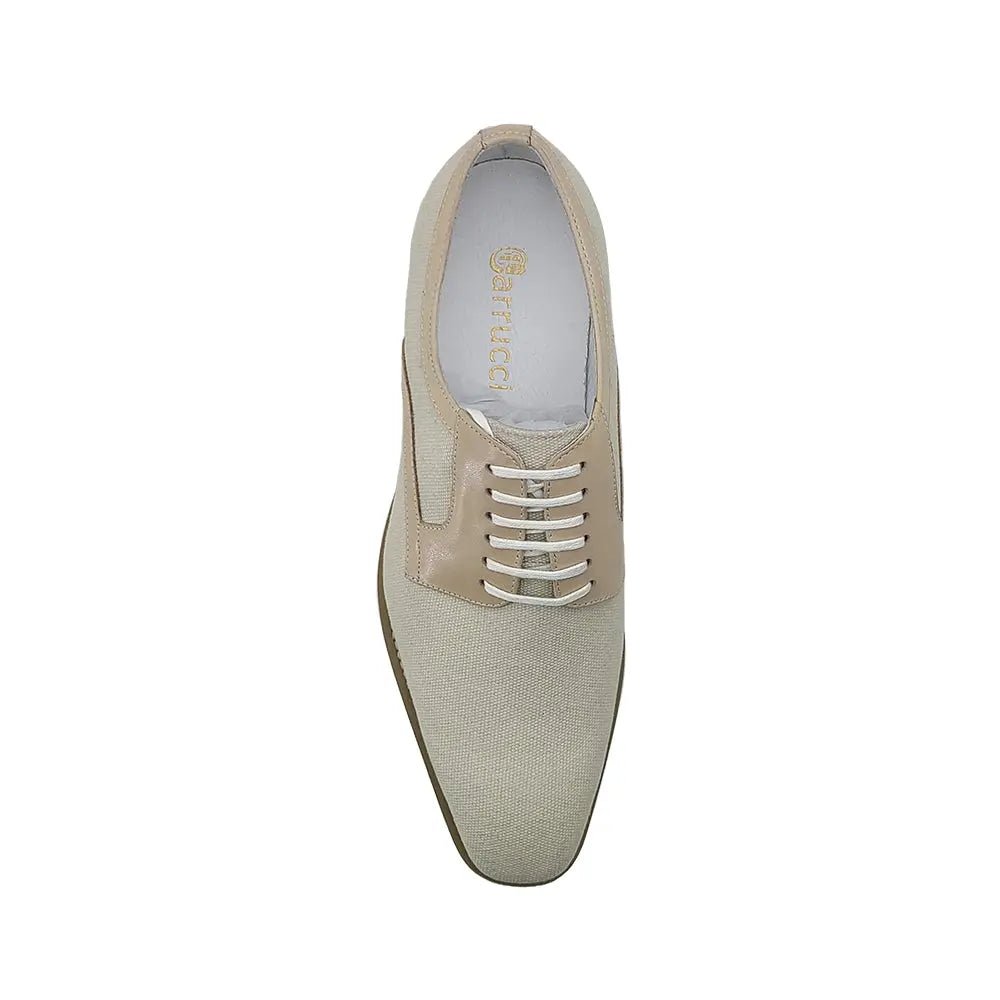 Spring Linen Mixed Media Oxford All Day Comfort Leather Ks515 - 43 Shoes by Carrucci Shoes – Don't Panic Shoes