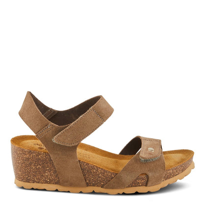 Spring Step ShoeS Babybell Women’s Suede Wedge Sandals 2" Heel Strappy Casual Sandals by Spring Step Shoes – Don't Panic Shoes