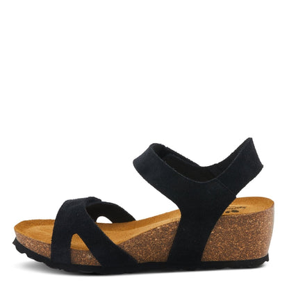 Spring Step ShoeS Babybell Women’s Suede Wedge Sandals 2" Heel Strappy Casual Sandals by Spring Step Shoes – Don't Panic Shoes