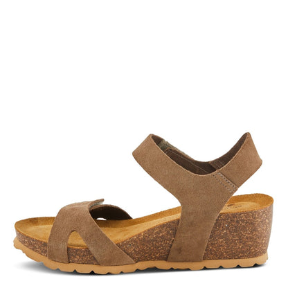 Spring Step ShoeS Babybell Women’s Suede Wedge Sandals 2" Heel Strappy Casual Sandals by Spring Step Shoes – Don't Panic Shoes