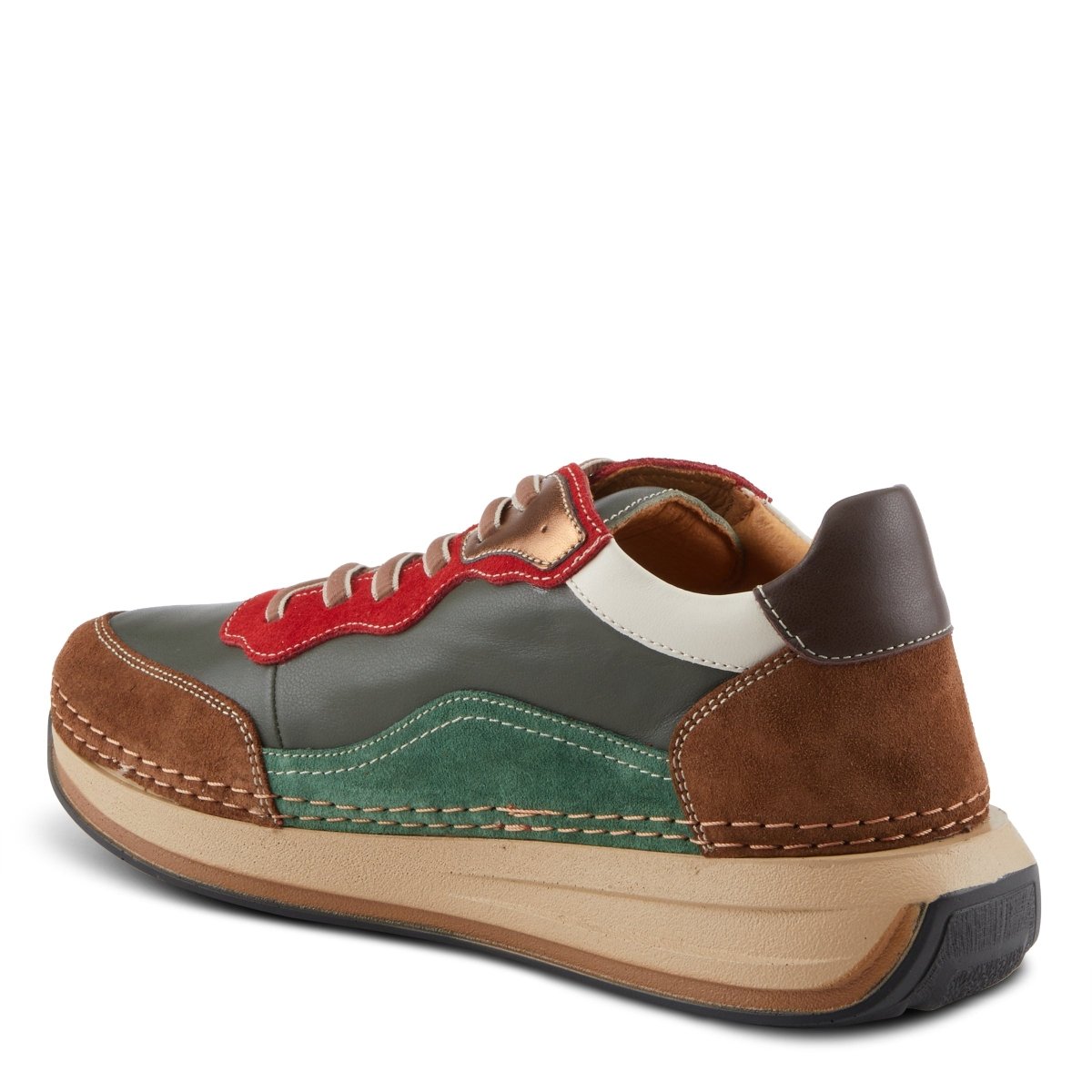 Spring Step Shoes Booker Women's Retro Style Leather And Suede Sneakers Sneakers by Spring Step Shoes – Don't Panic Shoes