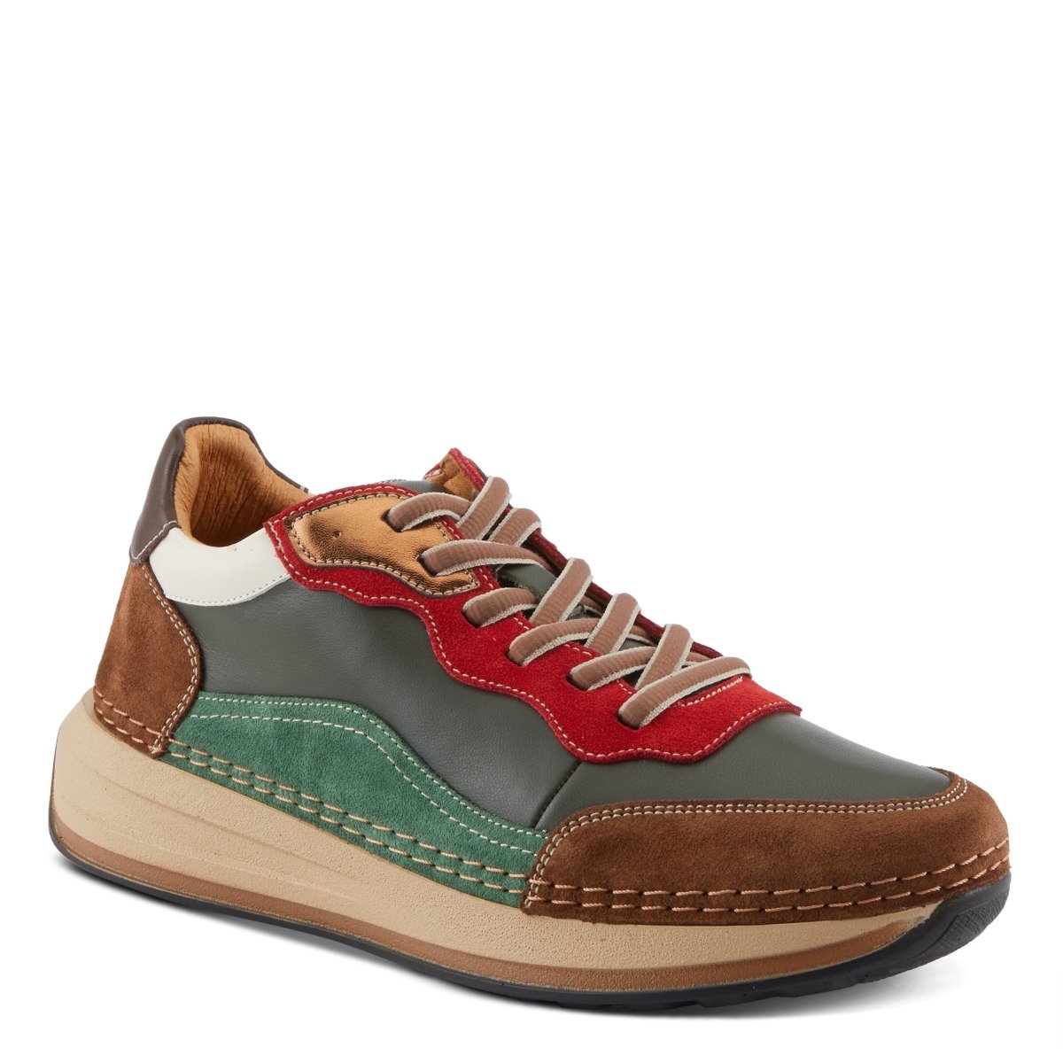 Spring Step Shoes Booker Women's Retro Style Leather And Suede Sneakers Sneakers by Spring Step Shoes – Don't Panic Shoes