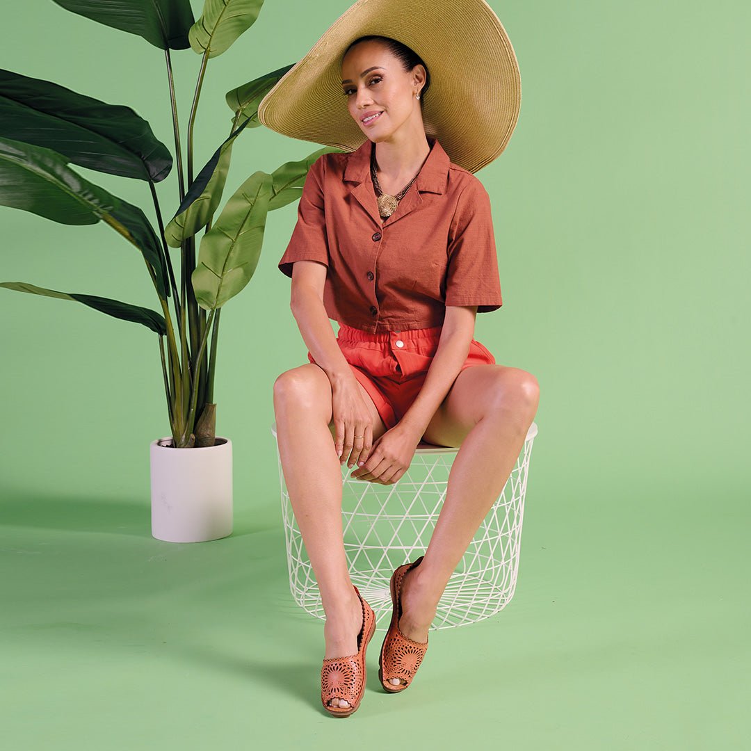 Spring Step Shoes Brandal Women's Leather Peep Toe Flats – Don't