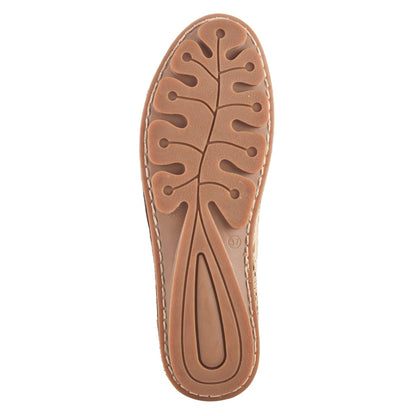 Spring Step ShoeS Brandal Women’s Leather Peep Toe Flats Slip - On Shoe by Spring Step Shoes – Don't Panic Shoes