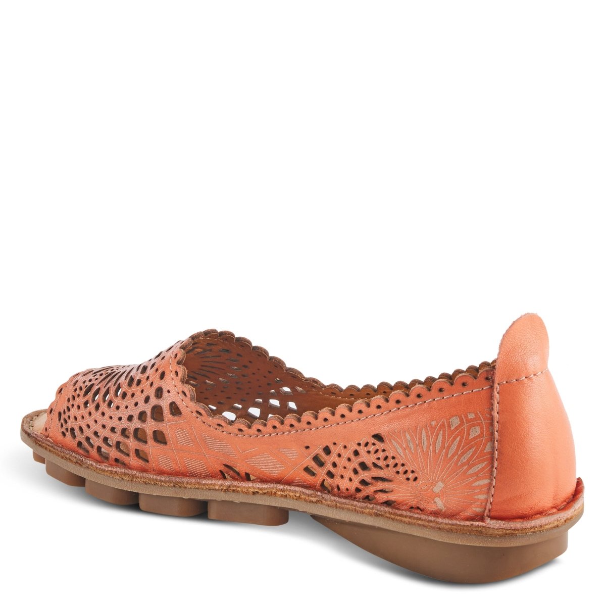 Spring Step ShoeS Brandal Women’s Leather Peep Toe Flats Slip - On Shoe by Spring Step Shoes – Don't Panic Shoes