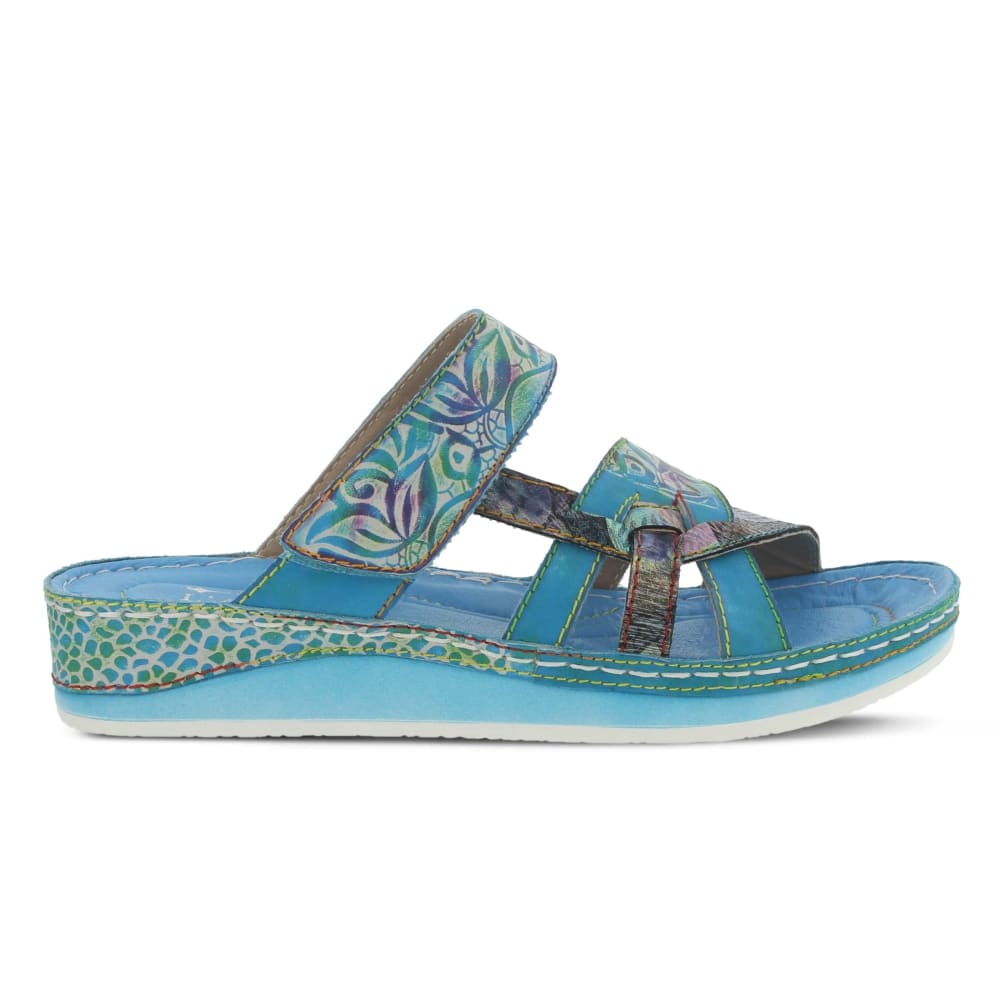 Spring Step Shoes Caiman Hand Painted Sandals