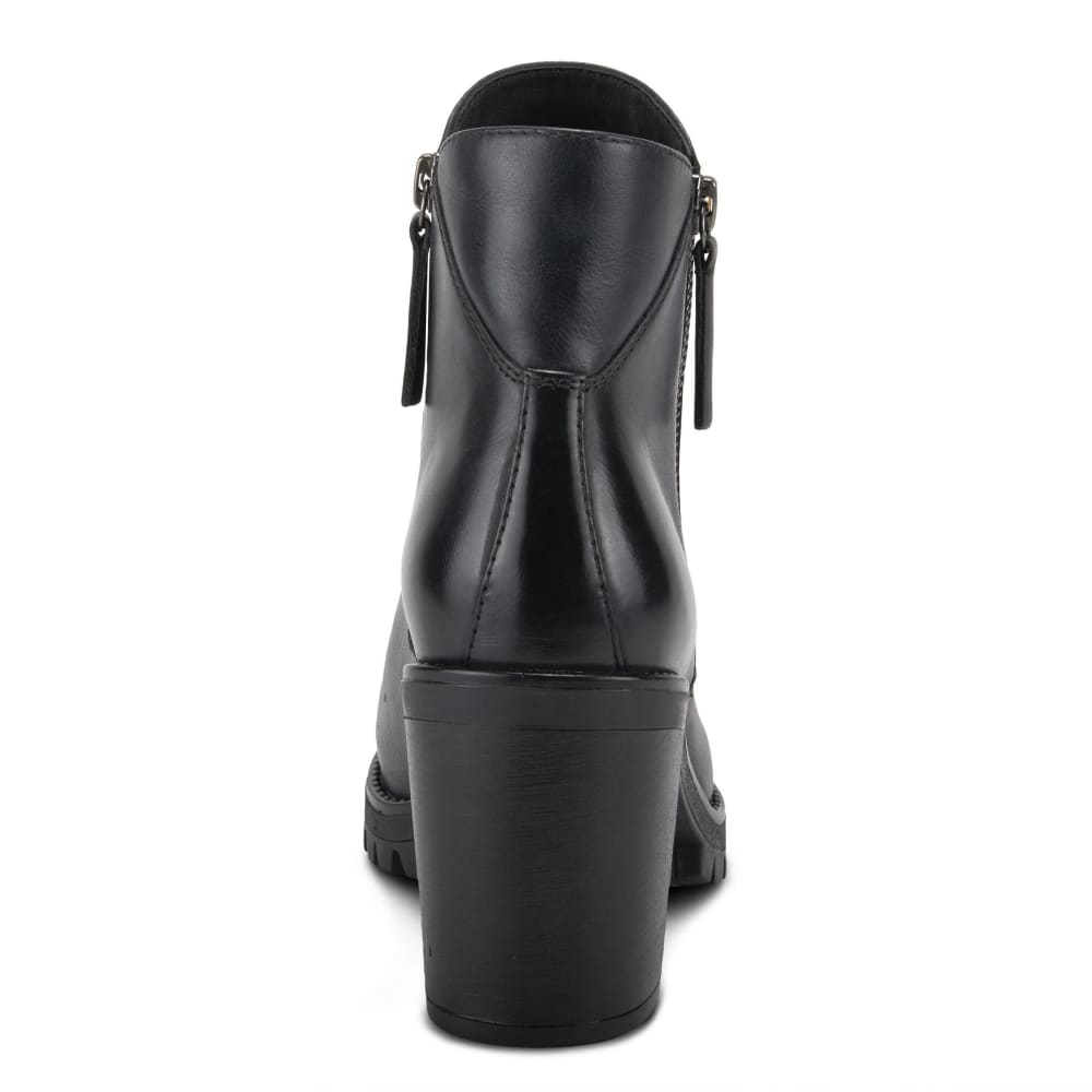 Spring Step Shoes Dealey Women's Black Leather Chunky Heel Boots Shoes by Spring Step Shoes – Don't Panic Shoes