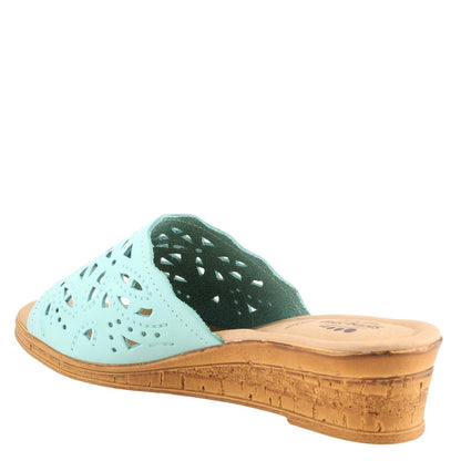 Spring Step ShoeS Estella Slide Sandal Women’s Leather Wedge Slide Sandals by Spring Step Shoes – Don't Panic Shoes