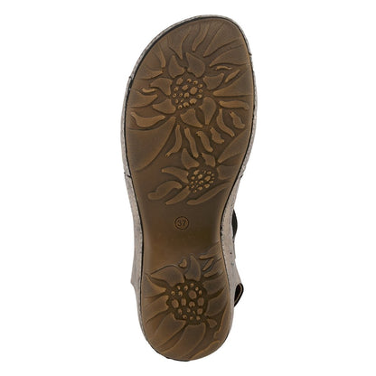 Spring Step ShoeS Flexus Adede Slingback Sandal Women’s Leather Floral 1.5" Adede by Spring Step Shoes – Don't Panic Shoes