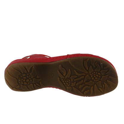 Spring Step ShoeS Flexus Adede Slingback Sandal Women’s Leather Floral 1.5" Adede by Spring Step Shoes – Don't Panic Shoes