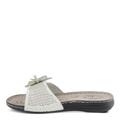 Spring Step Shoes Flexus Flowerstars Sandals Women's Leather Slip On Slides Casual Sandals by Spring Step Shoes – Don't Panic Shoes