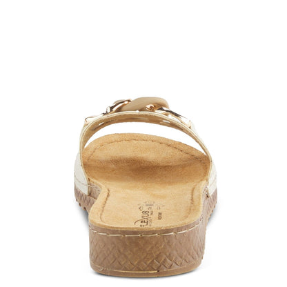 Spring Step ShoeS Flexus Janey Slide Sandals Women’s Leather Gold Chain 2023 Slide Sandals by Spring Step Shoes – Don't Panic Shoes