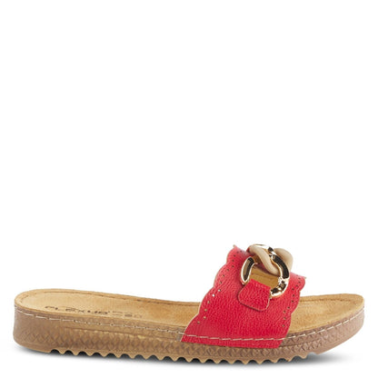 Spring Step ShoeS Flexus Janey Slide Sandals Women’s Leather Gold Chain 2023 Slide Sandals by Spring Step Shoes – Don't Panic Shoes