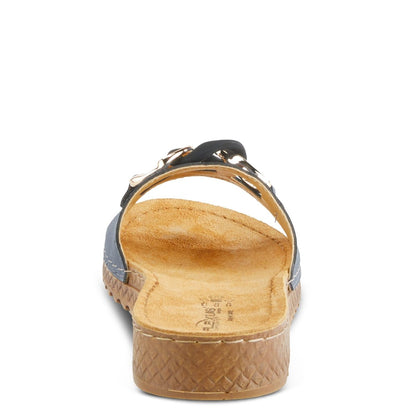 Spring Step ShoeS Flexus Janey Slide Sandals Women’s Leather Gold Chain 2023 Slide Sandals by Spring Step Shoes – Don't Panic Shoes