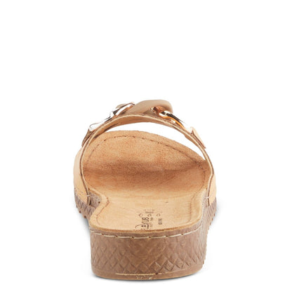 Spring Step ShoeS Flexus Janey Slide Sandals Women’s Leather Gold Chain 2023 Slide Sandals by Spring Step Shoes – Don't Panic Shoes