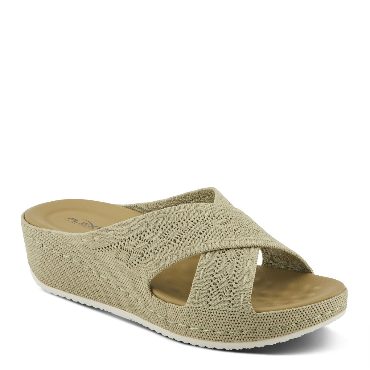 Spring Step ShoeS Flexus Meshana Sandals Women’s Textile Wedge 1 1/4" Height Slides Casual Sandals by Spring Step Shoes – Don't Panic Shoes