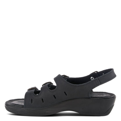 Spring Step ShoeS Flexus Willa Sandal Women’s Soft Nubuck Leather 1.5" Heel Sandals by Spring Step Shoes – Don't Panic Shoes