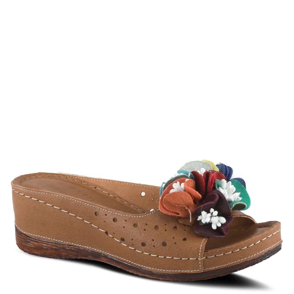 Spring Step Shoes Flowerchild Leather Slide Sandal