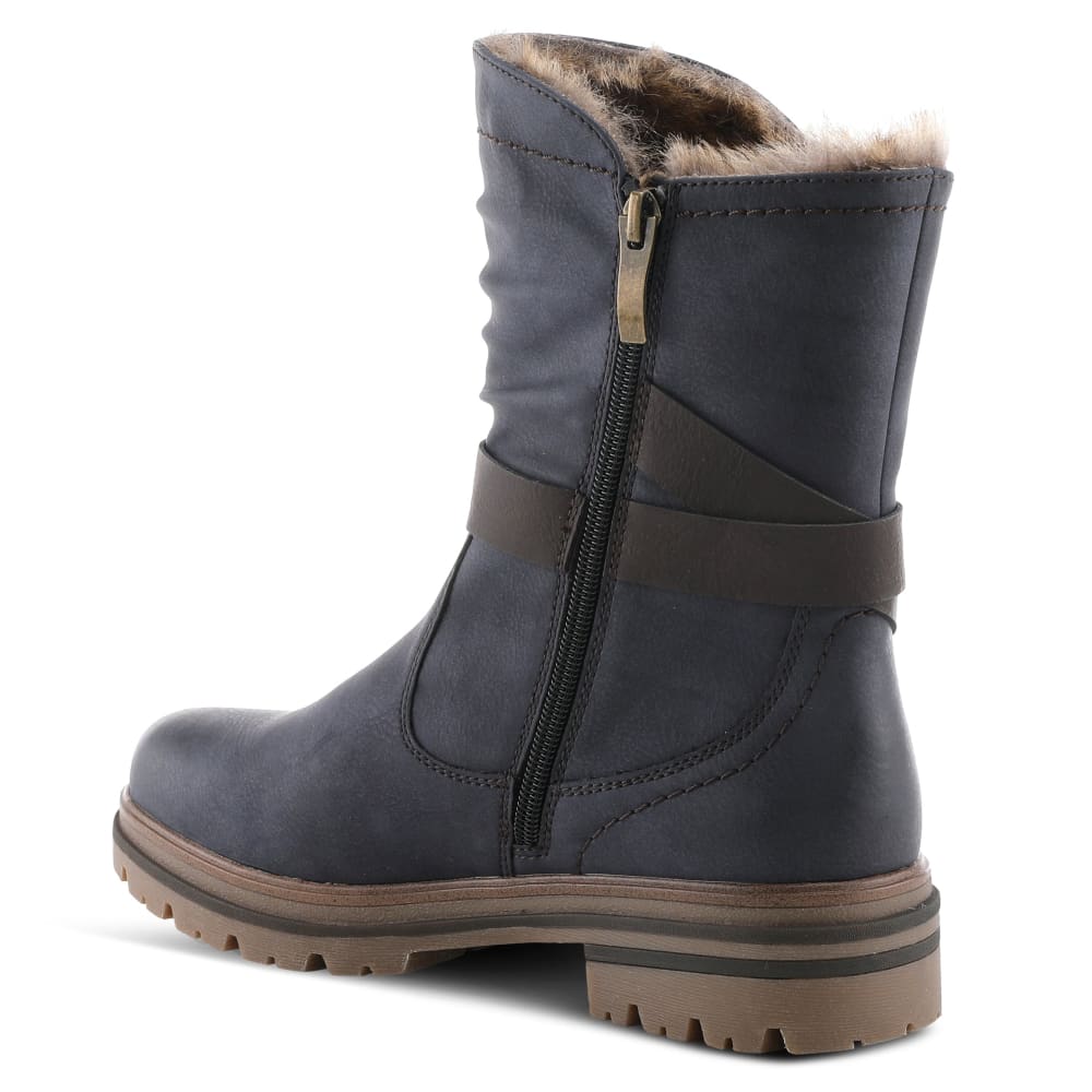 Spring Step Shoes Francala Women's Moto Chic Leather And Fur Boots Shoes by Spring Step Shoes – Don't Panic Shoes