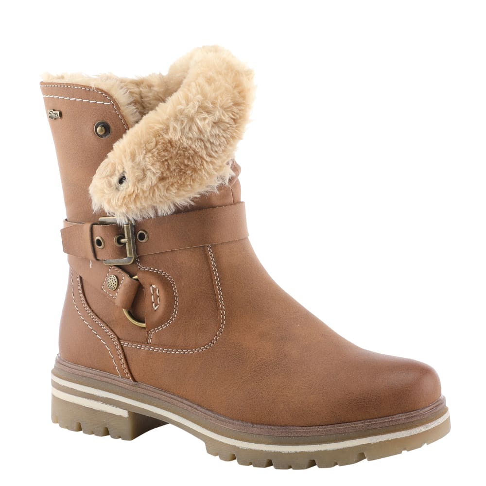 Spring Step Shoes Francala Women's Moto Chic Leather And Fur Boots Shoes by Spring Step Shoes – Don't Panic Shoes