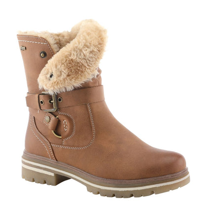 Spring Step Shoes Francala Women's Moto Chic Leather And Fur Boots Shoes by Spring Step Shoes – Don't Panic Shoes