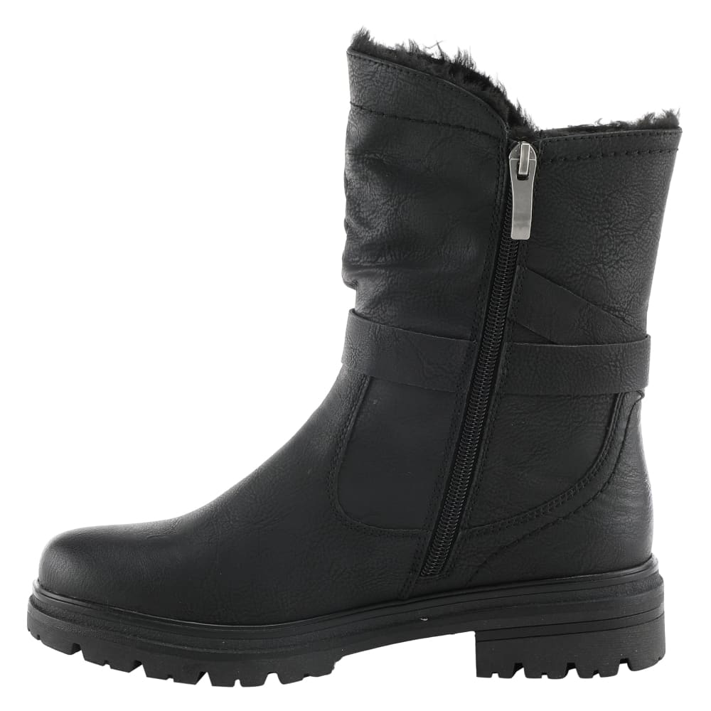 Spring Step Shoes Francala Women's Moto Chic Leather And Fur Boots Shoes by Spring Step Shoes – Don't Panic Shoes