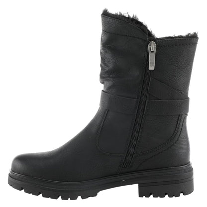 Spring Step Shoes Francala Women's Moto Chic Leather And Fur Boots Shoes by Spring Step Shoes – Don't Panic Shoes