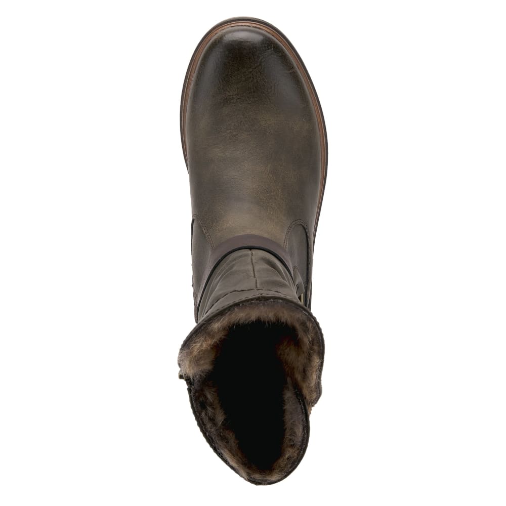 Spring Step Shoes Francala Women's Moto Chic Leather And Fur Boots Shoes by Spring Step Shoes – Don't Panic Shoes