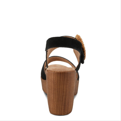 Spring Step ShoeS Gamona Women’s Suede Leather Sandals 3.25" Heel Sandals by Spring Step Shoes – Don't Panic Shoes