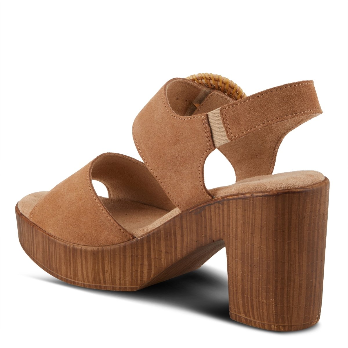 Spring Step ShoeS Gamona Women’s Suede Leather Sandals 3.25" Heel Sandals by Spring Step Shoes – Don't Panic Shoes