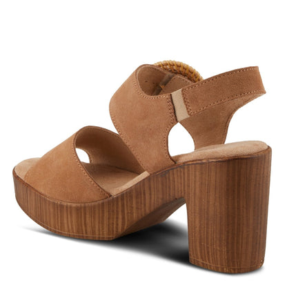 Spring Step ShoeS Gamona Women’s Suede Leather Sandals 3.25" Heel Sandals by Spring Step Shoes – Don't Panic Shoes