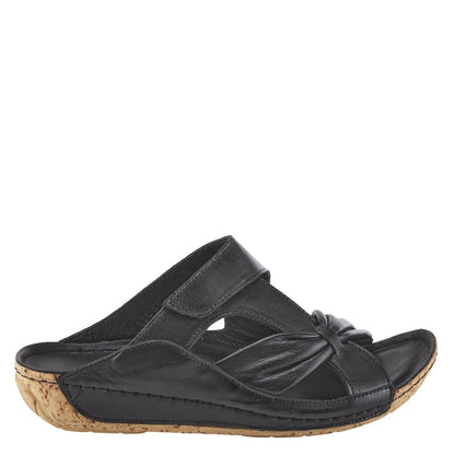 Spring Step Shoes Gretta Slide Sandal Women's Leather Cork Wedge Slide Sandals by Spring Step Shoes – Don't Panic Shoes