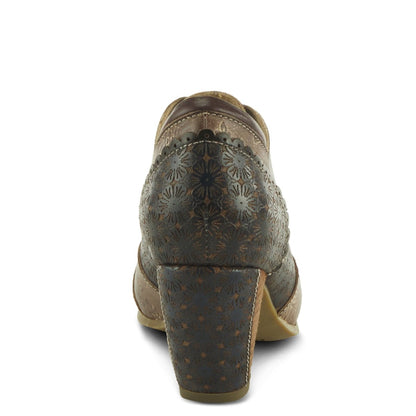 Spring Step Shoes L'artiste Adelvice Fleur Women's Modern Floral Pattern Chunky Heel Shoes Oxfords by Spring Step Shoes – Don't Panic Shoes