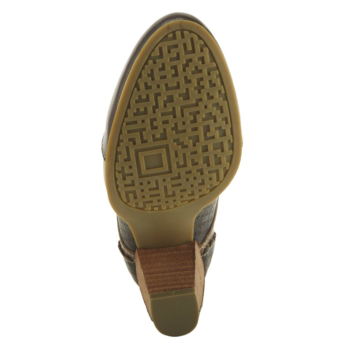 Spring Step Shoes L'artiste Adelvice Fleur Women's Modern Floral Pattern Chunky Heel Shoes Oxfords by Spring Step Shoes – Don't Panic Shoes