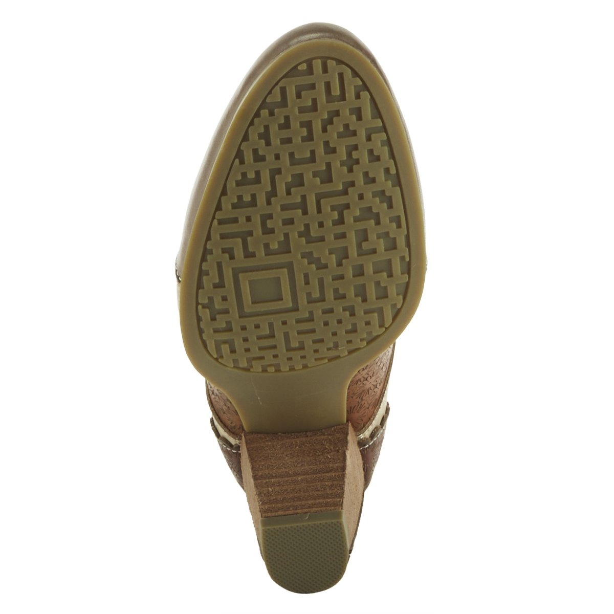 Spring Step Shoes L'artiste Adelvice Fleur Women's Modern Floral Pattern Chunky Heel Shoes Oxfords by Spring Step Shoes – Don't Panic Shoes