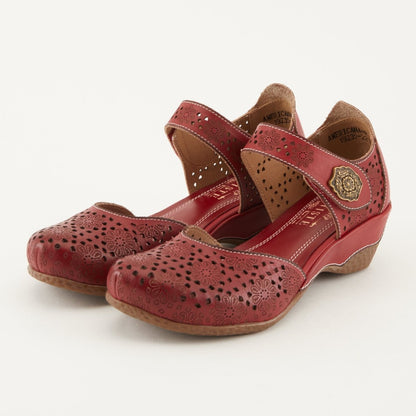 Spring Step ShoeS L'artiste Americana Women’s Leather Wedge Sandals 2" Heel Mary Jane Shoe by Spring Step Shoes – Don't Panic Shoes