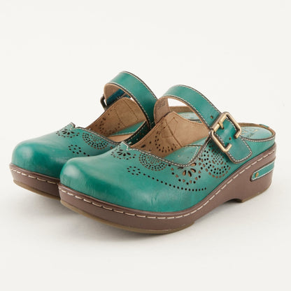 Spring Step ShoeS L'artiste Aneria Women’s Hand Painted Leather Clogs Clogs by Spring Step Shoes – Don't Panic Shoes