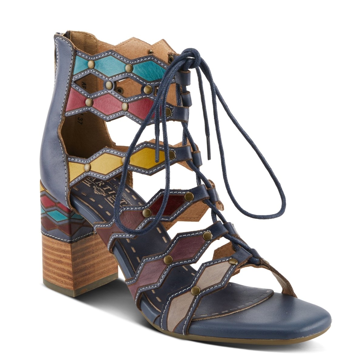 Spring Step Shoes L'artiste Artdeco Sandals Women's Multicolor Leather Gladiator Sandals by Spring Step Shoes – Don't Panic Shoes
