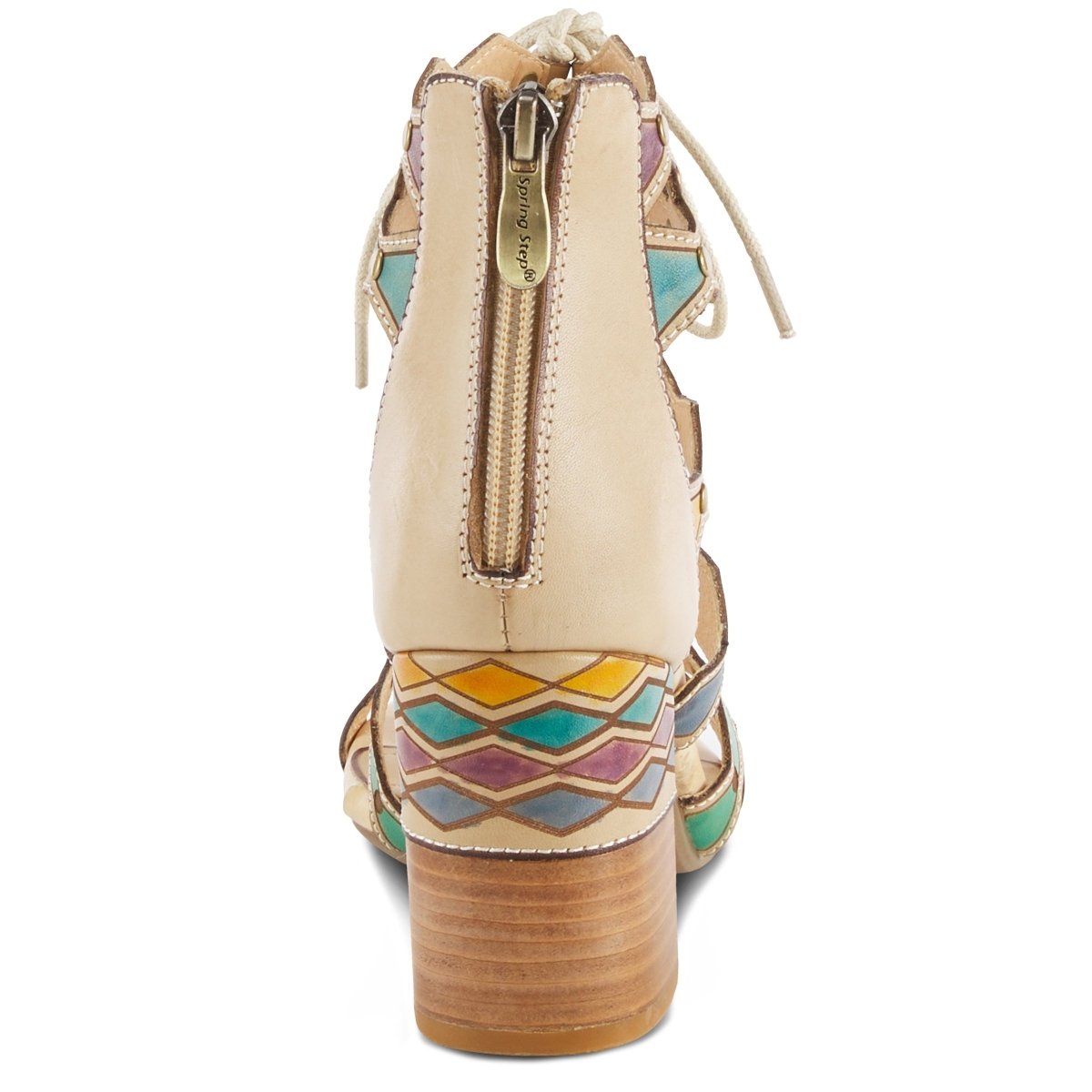 Spring Step Shoes L'artiste Artdeco Sandals Women's Multicolor Leather Gladiator Sandals by Spring Step Shoes – Don't Panic Shoes