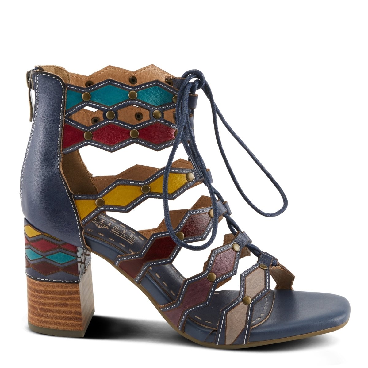 Spring Step Shoes L'artiste Artdeco Sandals Women's Multicolor Leather Gladiator Sandals by Spring Step Shoes – Don't Panic Shoes