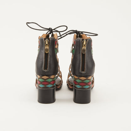 Spring Step Shoes L'artiste Artdeco Sandals Women's Multicolor Leather Gladiator Sandals by Spring Step Shoes – Don't Panic Shoes