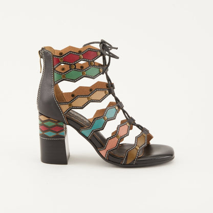 Spring Step Shoes L'artiste Artdeco Sandals Women's Multicolor Leather Gladiator Sandals by Spring Step Shoes – Don't Panic Shoes