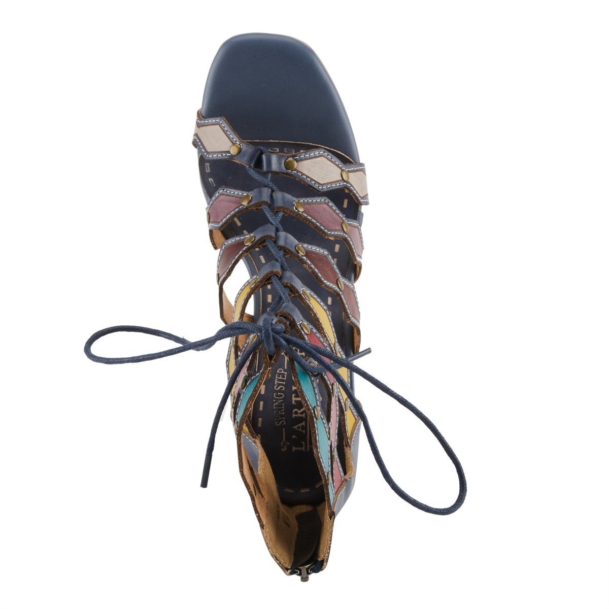 Spring Step Shoes L'artiste Artdeco Sandals Women's Multicolor Leather Gladiator Sandals by Spring Step Shoes – Don't Panic Shoes