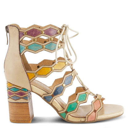 Spring Step Shoes L'artiste Artdeco Sandals Women's Multicolor Leather Gladiator Sandals by Spring Step Shoes – Don't Panic Shoes