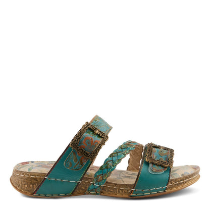 Spring Step ShoeS L'artiste Astra Slide Sandal Women’s Hand Painted Leather Sandals by Spring Step Shoes – Don't Panic Shoes