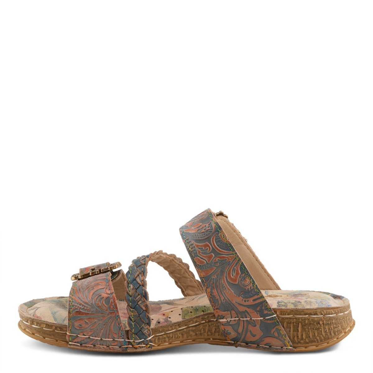 Spring Step ShoeS L'artiste Astra Slide Sandal Women’s Hand Painted Leather Sandals by Spring Step Shoes – Don't Panic Shoes