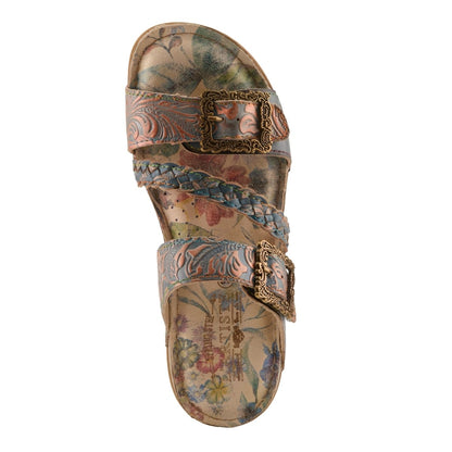 Spring Step ShoeS L'artiste Astra Slide Sandal Women’s Hand Painted Leather Sandals by Spring Step Shoes – Don't Panic Shoes