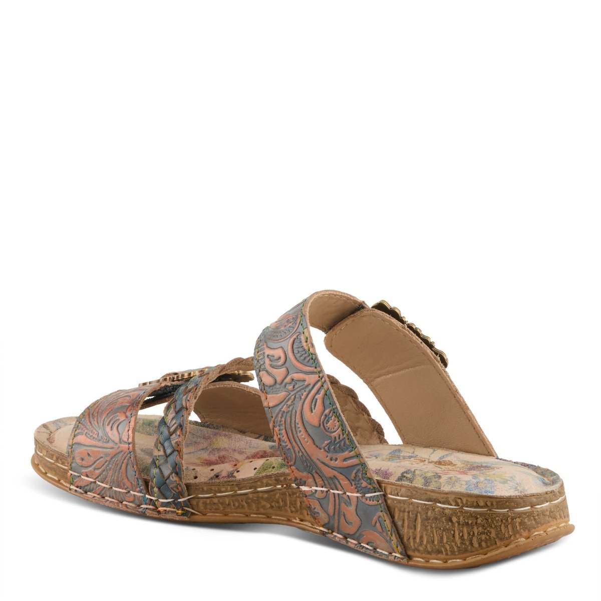 Spring Step ShoeS L'artiste Astra Slide Sandal Women’s Hand Painted Leather Sandals by Spring Step Shoes – Don't Panic Shoes
