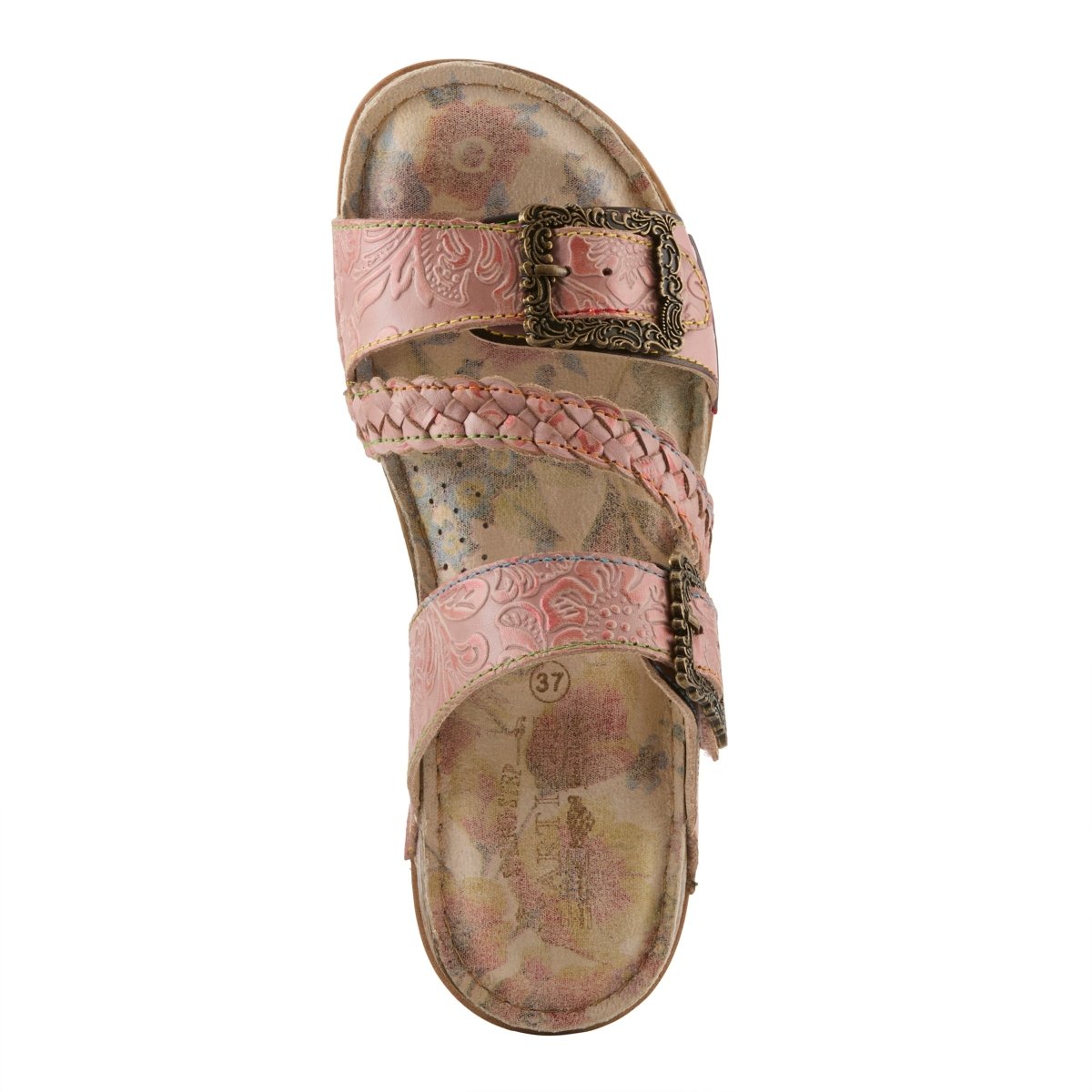 Spring Step ShoeS L'artiste Astra Slide Sandal Women’s Hand Painted Leather Sandals by Spring Step Shoes – Don't Panic Shoes