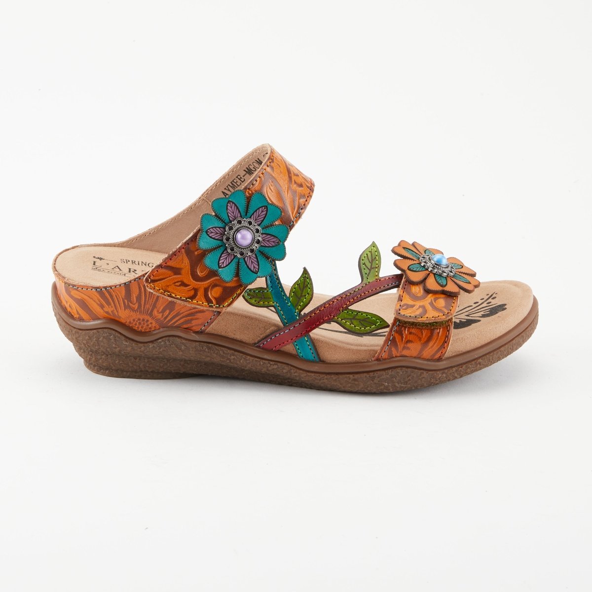 Spring Step Shoes L'artiste Aymee Slide Sandals Women's Hand Painted Leather Slide Sandals by Spring Step Shoes – Don't Panic Shoes
